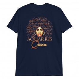 Aquarius Queen Zodiac Born in January or February Birthday Unisex T-Shirt