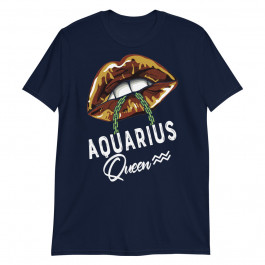 Aquarius Queen Lips Sexy Black Afro Queen January Women's Unisex T-Shirt