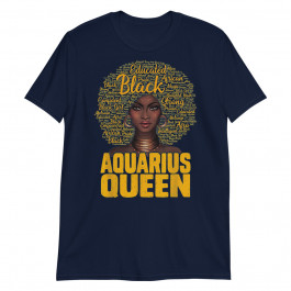 Aquarius queen black woman natural hair African American Unisex T-Shirt