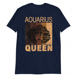 Aquarius Queen Afro Birthday Melanin Black African American Unisex T-Shirt