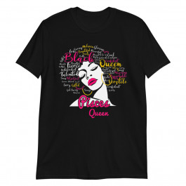 Pisces Queen Funny Birthday Gift for Black Women Unisex T-Shirt