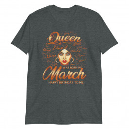 Pisces Girls Black Queen Best February March Birthday Unisex T-Shirt