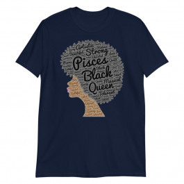 Pisces Black Queen Natural Hair Unisex T-Shirt